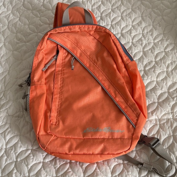 Eddie Bauer Women’s (unisex) Vibrant Orange Small Backpack Hiking Travel Work - Picture 1 of 10